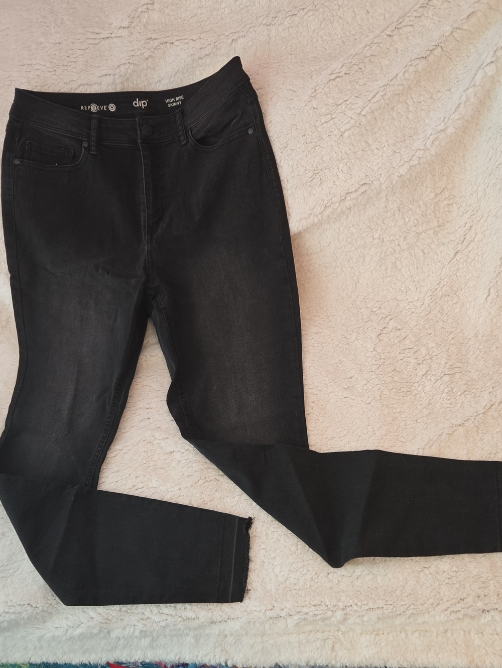 dip Black Skinny Jeans — High-Rise Stretch